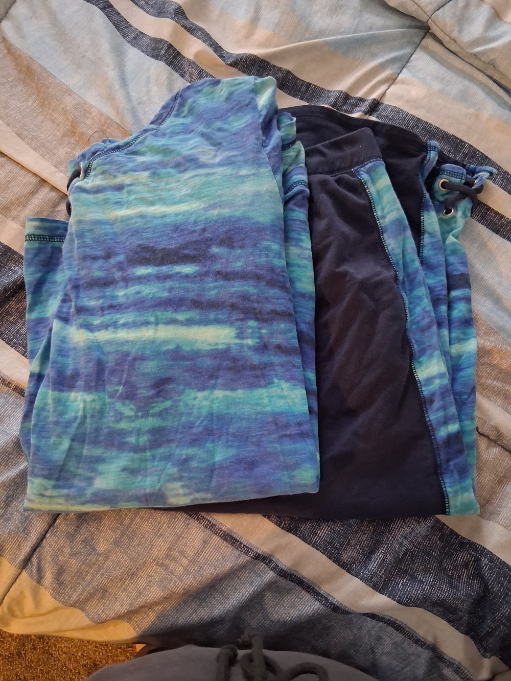 Blue Green Tie-Dye Lounge Pants